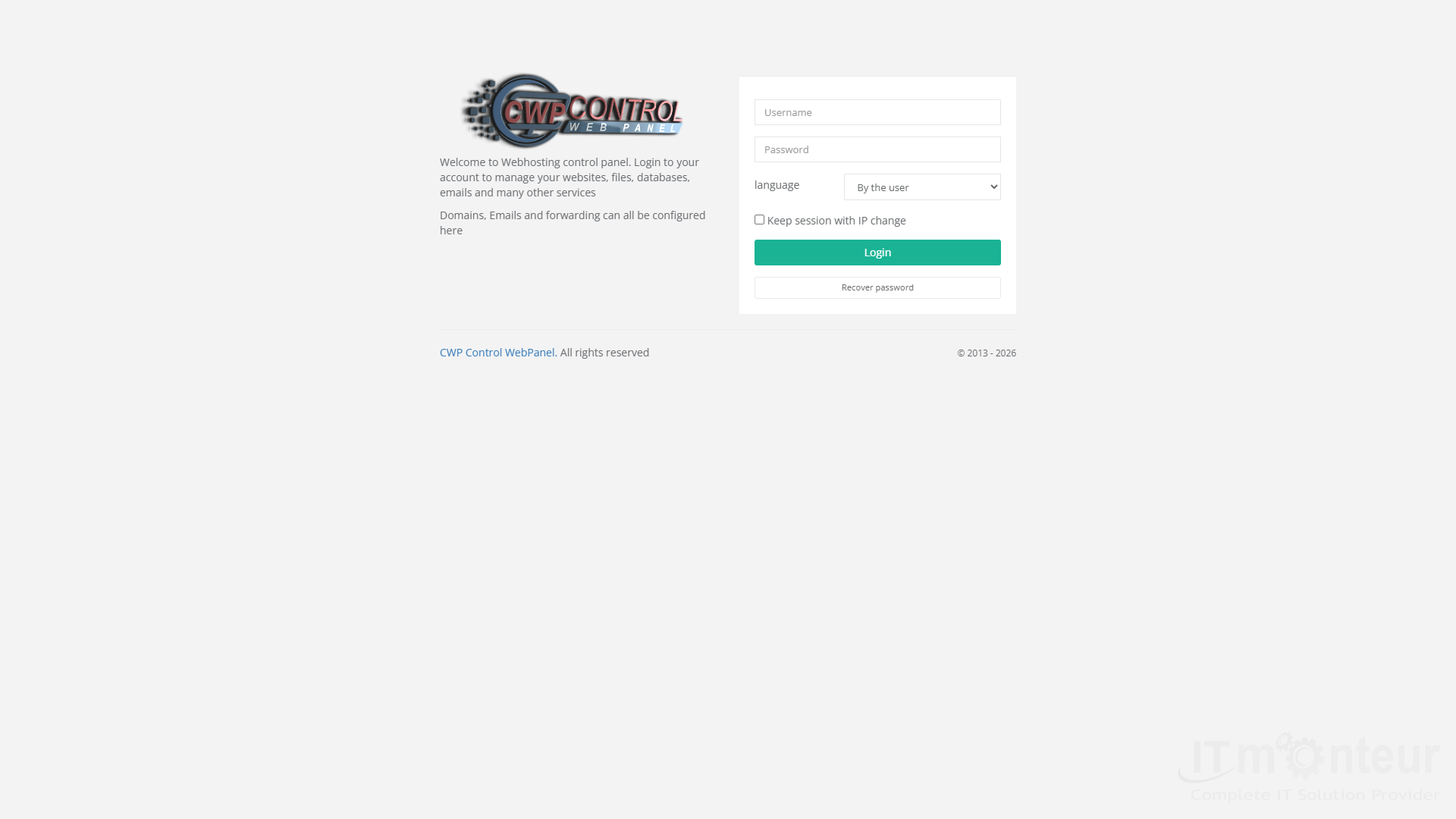Open https://linux2.server.ind.in:2083/ (or the hostname in your welcome email).